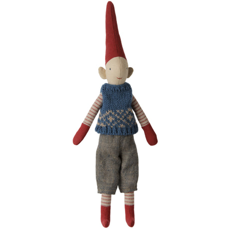 Maileg Pixy, Str. 1 - Dreng - Blå Knitted Vest