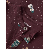 Name It Burgundy Christmas Nbnvismas Ls Natt Drakt