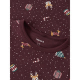 Name It Burgundy Christmas Nmfvismas Ls Natkjole