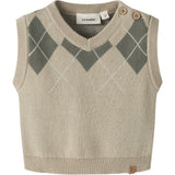 Lil'Atelier White Pepper Mulled Basil Nbmronan Strikk Vest Lil