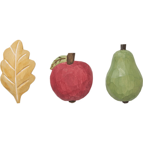 Ferm Living Multi Forest Hand-carved Magnets 3 Pakke