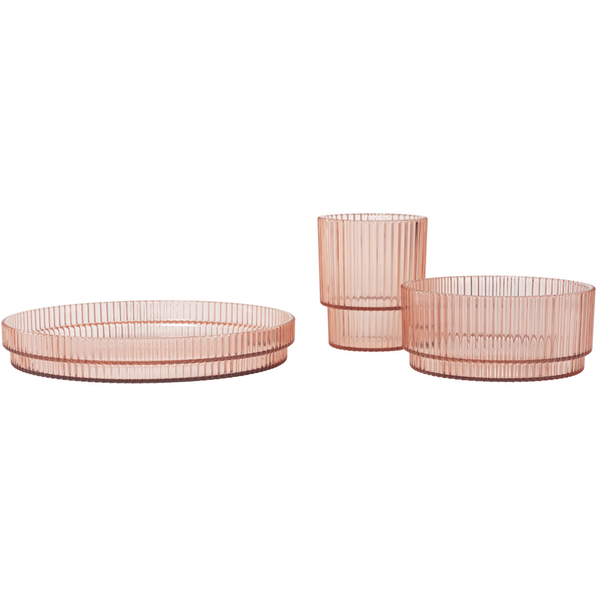 Ferm Living Blush Ripple Kids Dinner Sett
