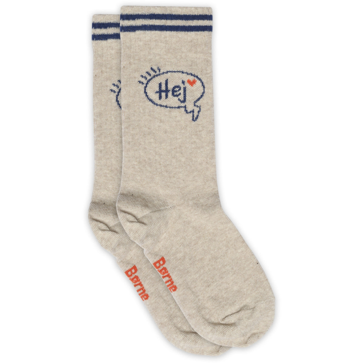 Mp Danmark x Børns Vilkår Beige Melange Hej Socks - 2-pack