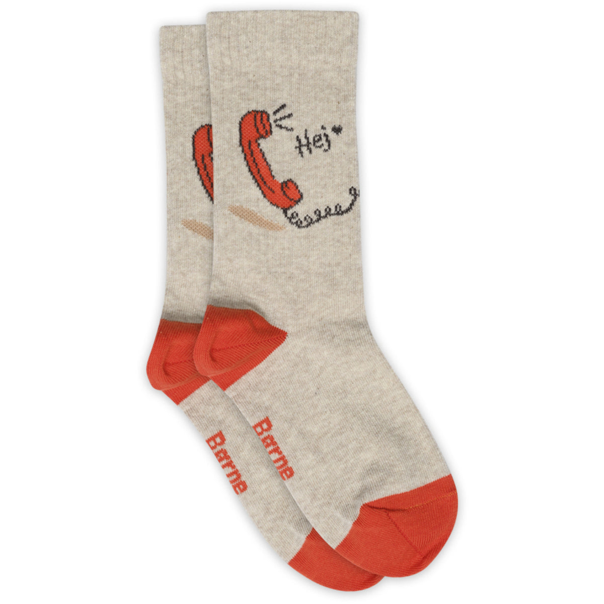 Mp Danmark x Børns Vilkår Beige Melange Phone Socks - 2-pack