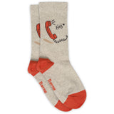 Mp Danmark x Børns Vilkår Beige Melange Phone Socks - 2-pack