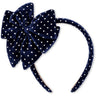 Konges Sløjd Navy Dot Fløyel Bowie Hairbrace