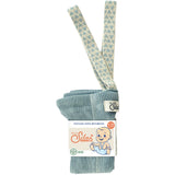 Silly Silas Footless Bomull Strømpebukser Med Braces Misty Blue Patterned