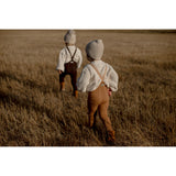 Silly Silas Wooly Footed Strømpebukser Med Braces Espresso Brown