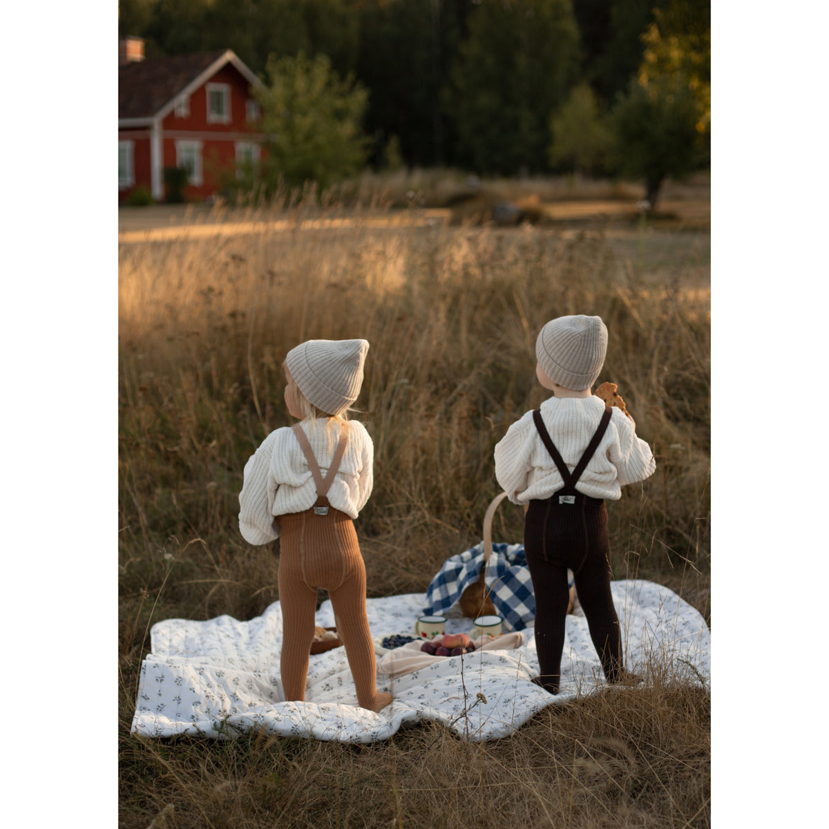Silly Silas Wooly Footed Strømpebukser Med Braces Espresso Brown