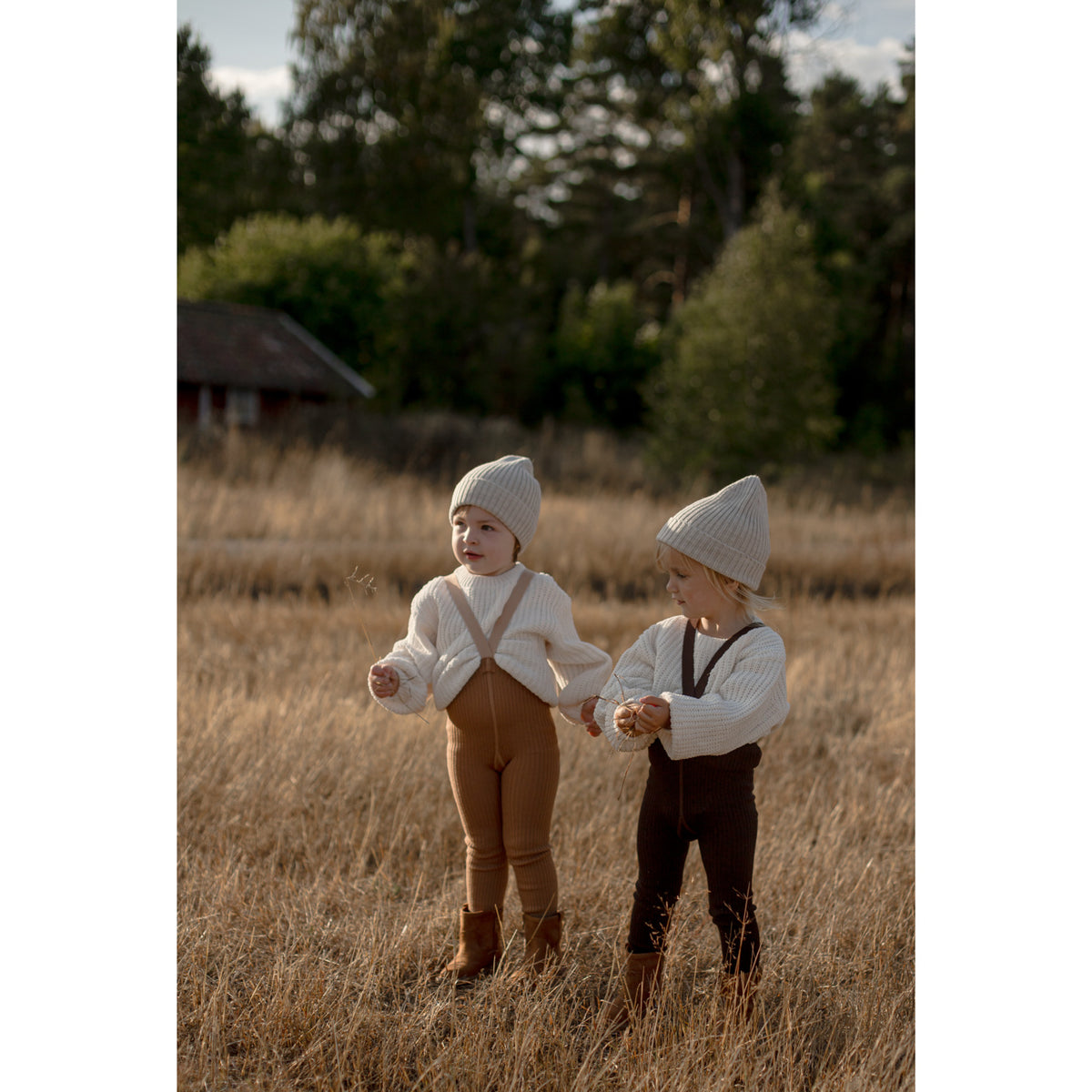 Silly Silas Wooly Footed Strømpebukser Med Braces Espresso Brown