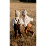 Silly Silas Wooly Footed Strømpebukser Med Braces Espresso Brown
