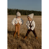 Silly Silas Wooly Footless Strømpebukser Med Braces Espresso Brown