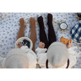 Silly Silas Wooly Footless Strømpebukser Med Braces Espresso Brown