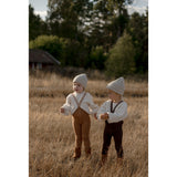Silly Silas Wooly Footless Strømpebukser Med Braces Espresso Brown
