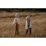 Silly Silas Wooly Footless Strømpebukser Med Braces Espresso Brown