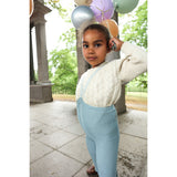 Silly Silas Footless Bomull Strømpebukser Med Braces Misty Blue Patterned