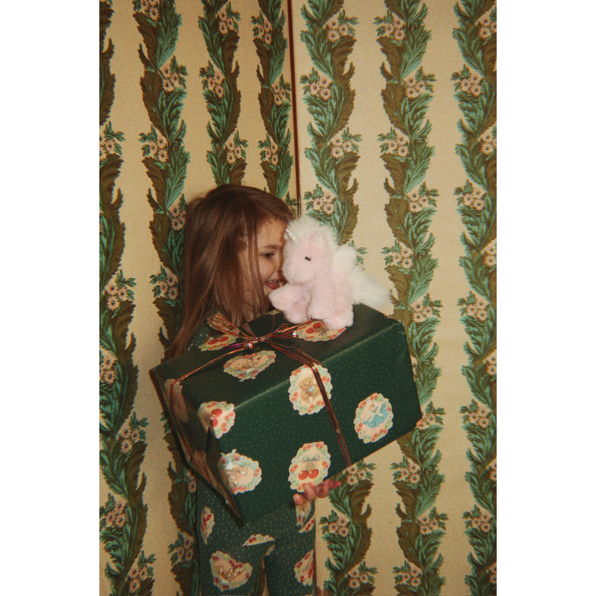 Konges Sløjd Deer Diary Green Wrapping Paper