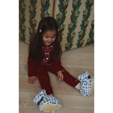 Konges Sløjd Beige/Black Dalmatian Footies