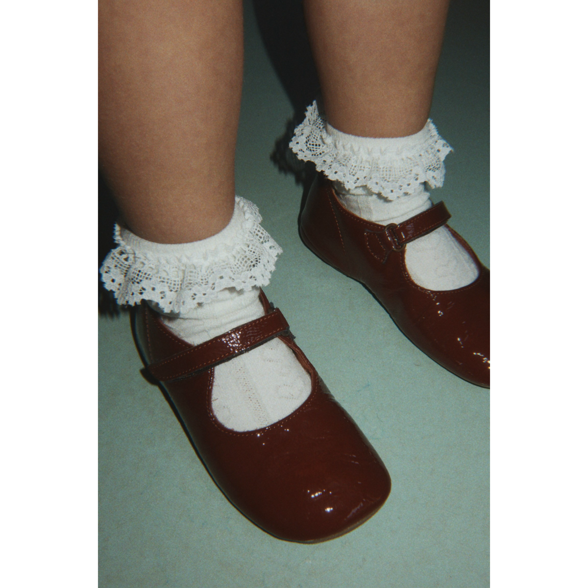 Konges Sløjd Red/Off White 2 Pakke Pointelle Frill Strømper