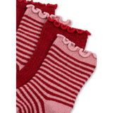 Konges Sløjd Red Stripe 2 Pakke Glitter Strømper