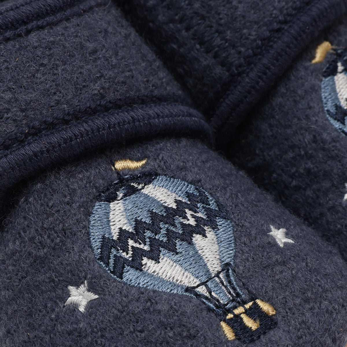 En Fant Vintage Indigo-Blue Ull Tøfler M/ Embroidery