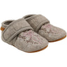En Fant Sand Melange-Beige Ull Tøfler M/ Embroidery