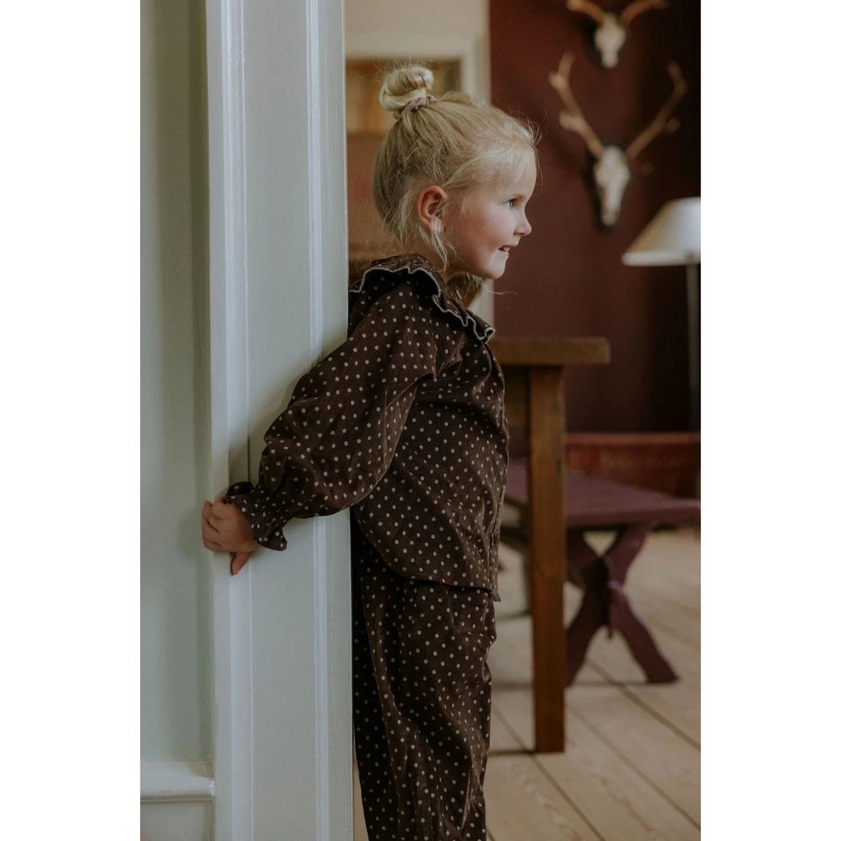 Fliink Coffee Bean Dot Dolly Dot Bluse