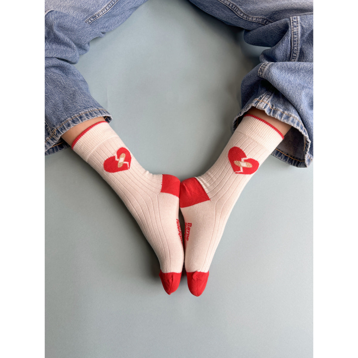 Mp Danmark x Børns Vilkår Cream Heart Socks - 2-pack