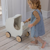 Sebra Classic White Doll's Klapvogn Wooden