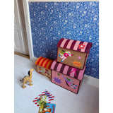 Rice Raffia Leketøy Baskets Med Hero Theme - Pink - Sett Of 3