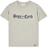Mads Nørgaard Mid Grey Melange Printed Tee Thorlino Peace Tee