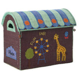 Rice Mint Fun Fair Theme Raffia Toy Baskets 3-Pack