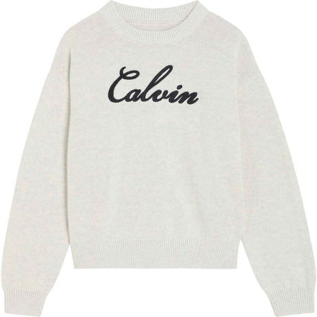Calvin Klein Grey Heather-Grey Seasonal Graphic Sweater