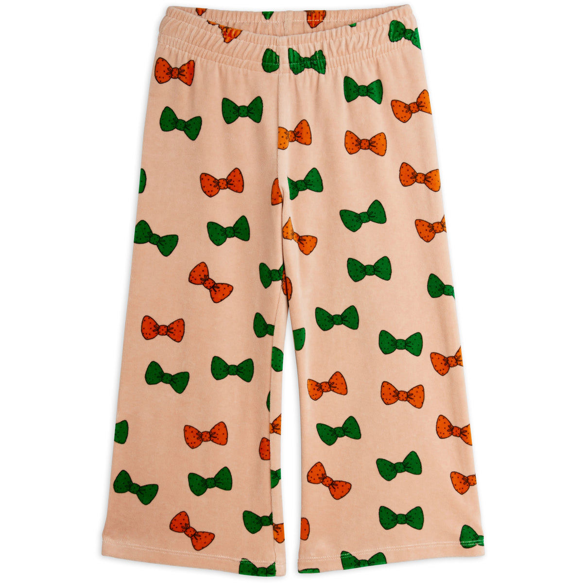 Mini Rodini Pink Bows Aop Velour Trousers