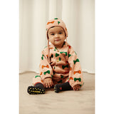 Mini Rodini Pink Bows Aop Velour Baseball Cardigan