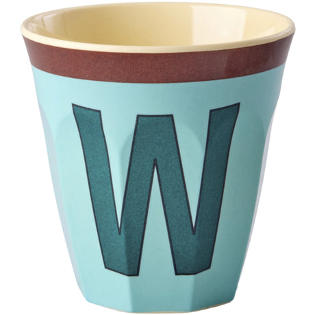 Rice Melamin Kopp Med The Letter W - Vintage - Mint - Medium - 250 Ml