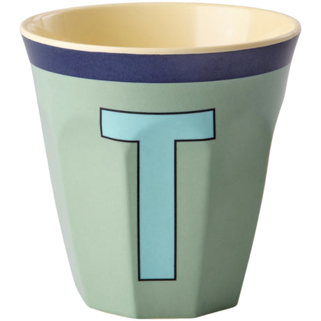 Rice Melamin Kopp Med The Letter T - Vintage - Khaki - Medium - 250 Ml