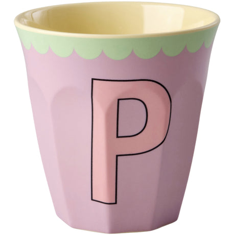 Rice Melamin Kopp Med The Letter P - Vintage - Lavender - Medium - 250 Ml