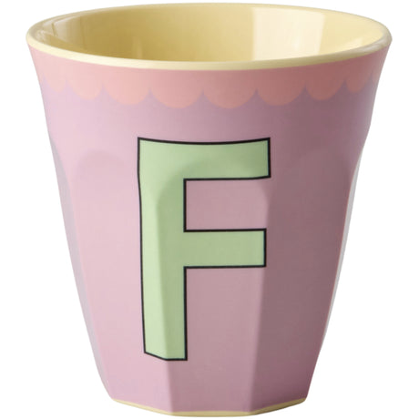 Rice Melamin Kopp Med The Letter F - Vintage - Lavender - Medium - 250 Ml