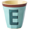 Rice Melamin Kopp Med The Letter E - Vintage - Mint - Medium - 250 Ml