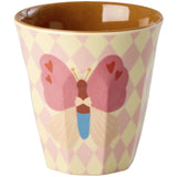 Rice Melamin Kids Kopp Med Pink Musikk Band Print - Small - 6 Pakke - 160 Ml