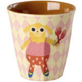 Rice Melamin Kids Kopp Med Pink Musikk Band Print - Small - 6 Pakke - 160 Ml