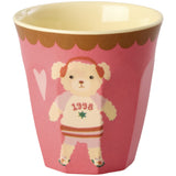 Rice Melamin Kids Kopp Med Pink Musikk Band Print - Small - 6 Pakke - 160 Ml