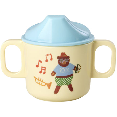Rice Melamin 2 Handle Baby Kopp Med Blue Musikk Band Print - 250 Ml