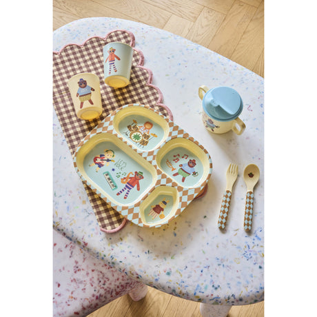 Rice Melamin 2 Handle Baby Kopp Med Blue Musikk Band Print - 250 Ml