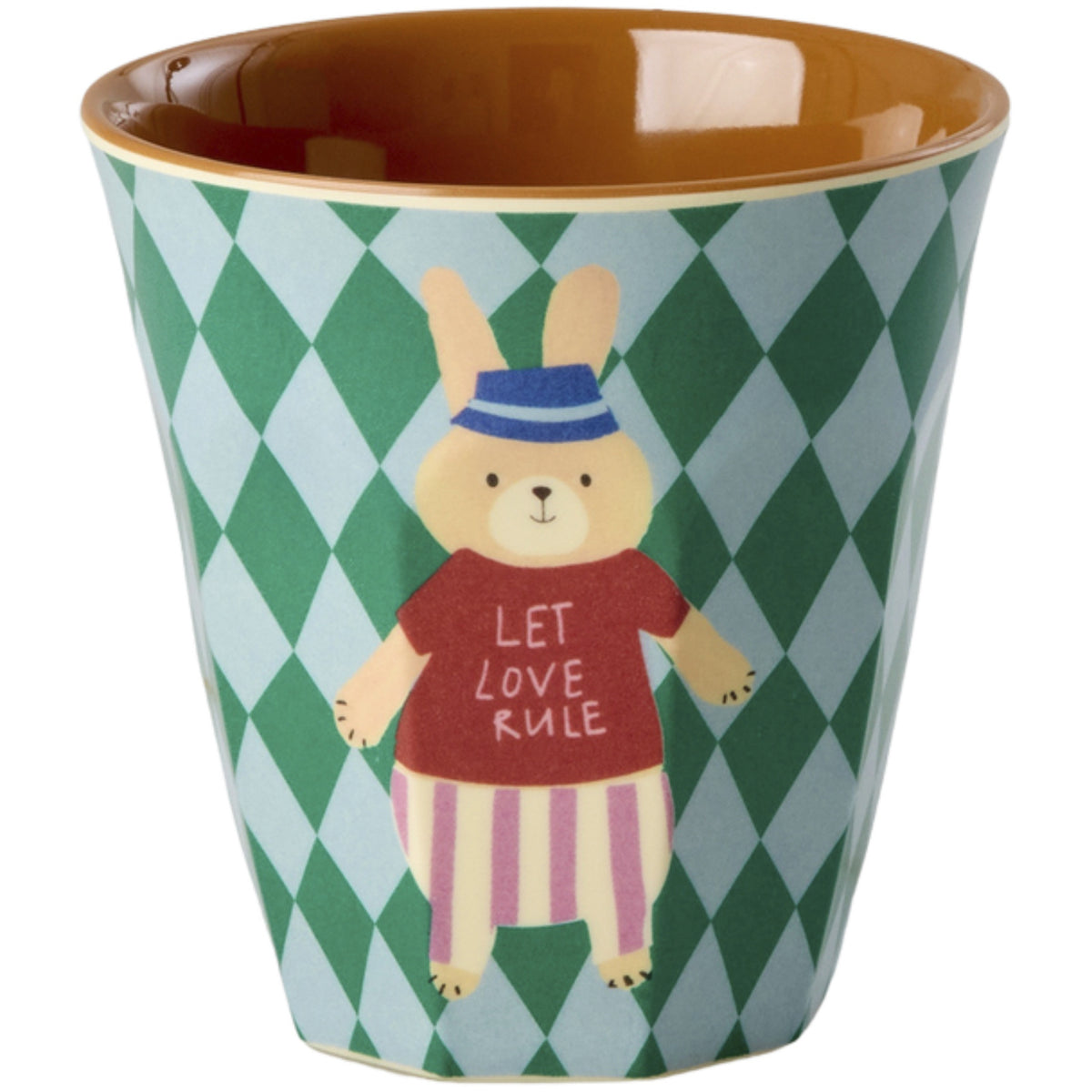 Rice Melamin Kids Kopp Med Blue Musikk Band Print - Small - 6 Pakke - 160 Ml