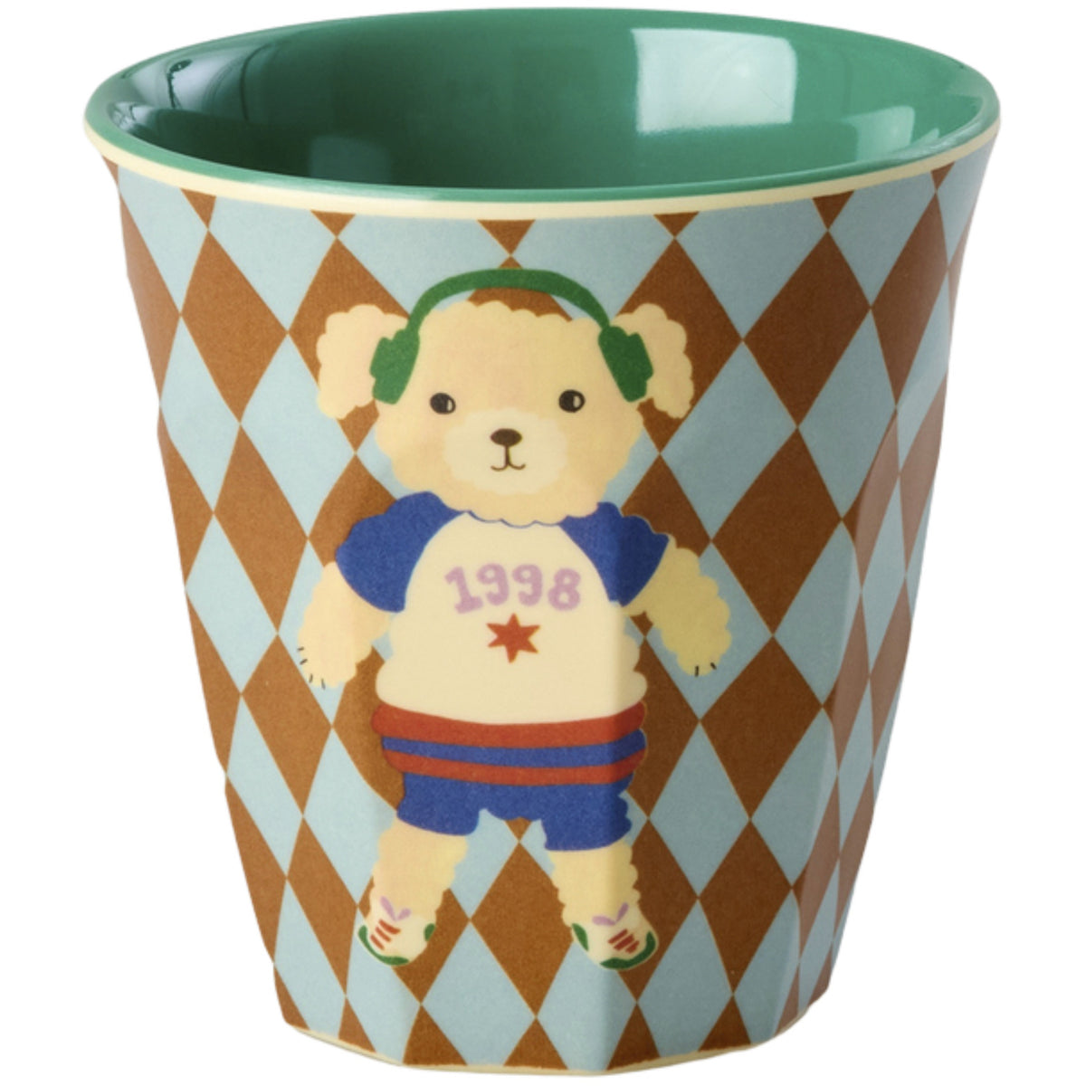 Rice Melamin Kids Kopp Med Blue Musikk Band Print - Small - 6 Pakke - 160 Ml