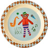 Rice Melamin Kids Lunch Tallerken Med Blue Musikk Band Print