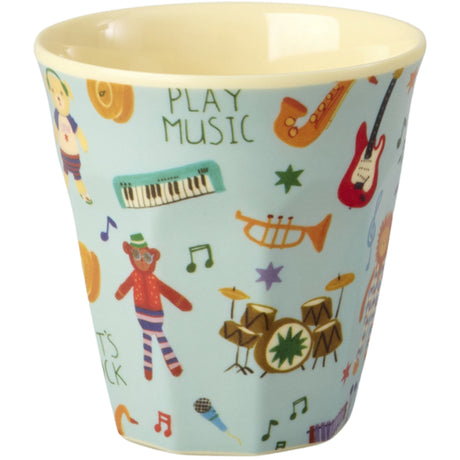 Rice Melamin Kids Kopp Med Blue Musikk Band Print - Small - 160 Ml
