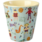 Rice Melamin Kopp Med Blue Musikk Band Print - Medium - 250 Ml